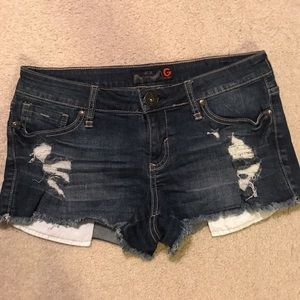 Guess Ripped Jean Shorts
